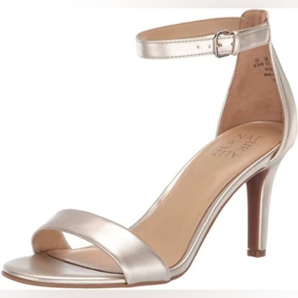 NATURALIZER METALLIC GOLD DRESS SANDALS NWOT - Picture 1 of 11